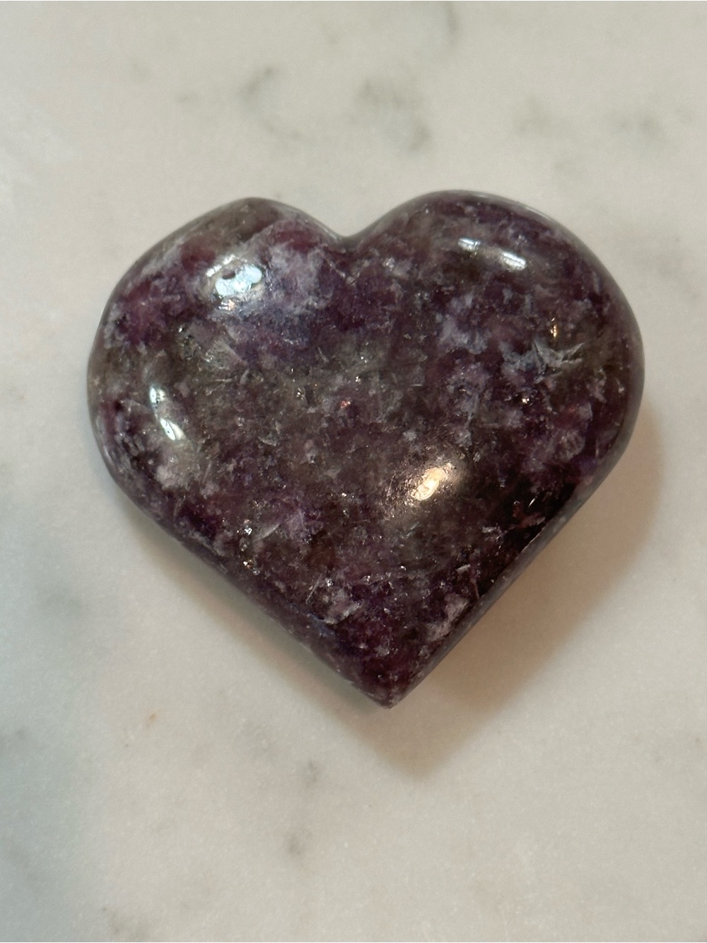Amethyst Purple Heart Shaped Stone